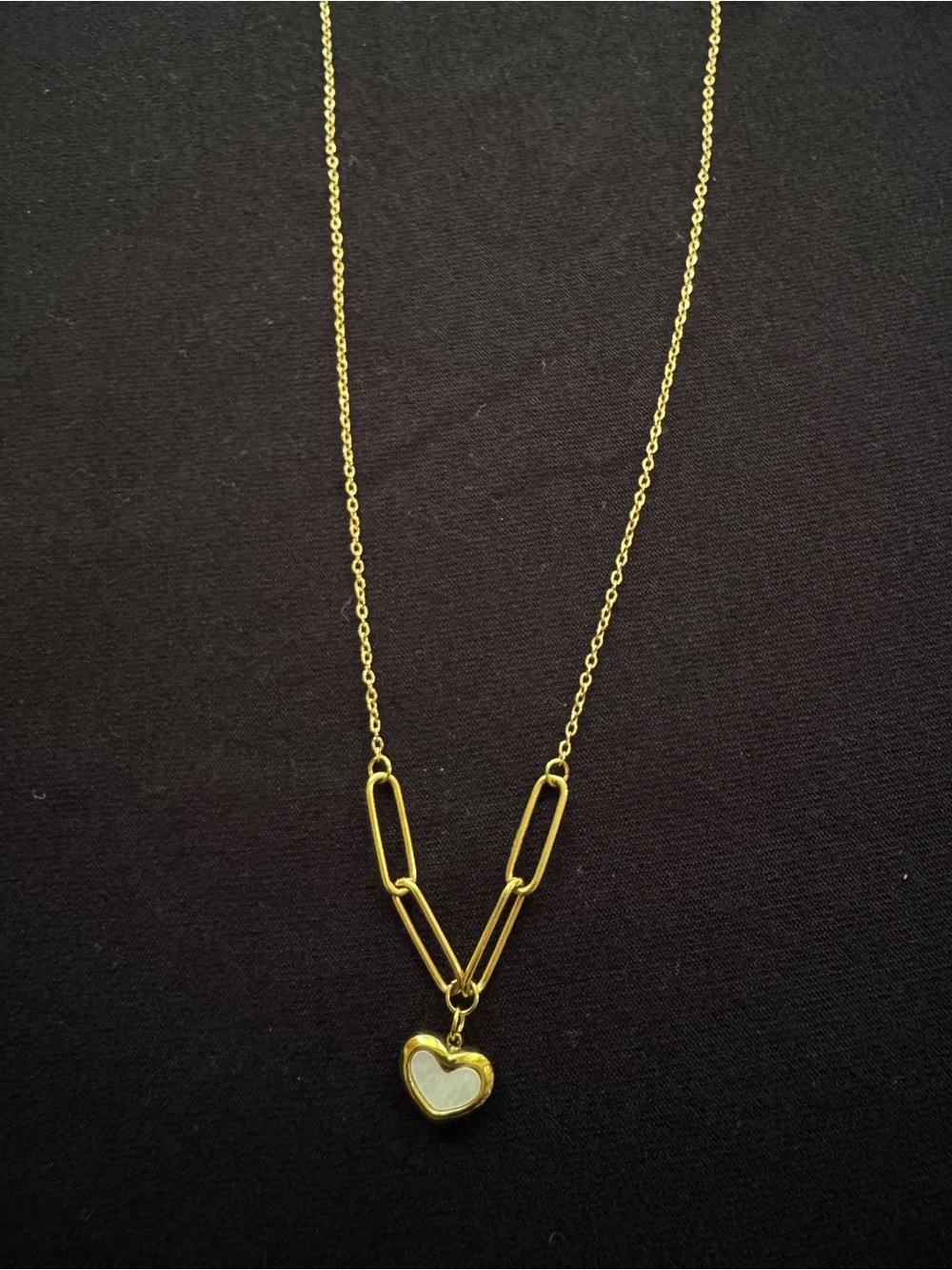 18 kt Gold Plated Heart Pendant Necklace - Women Jewelry
